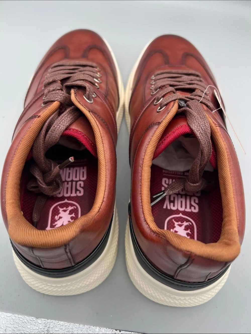 Stacy Adams Chestnut Leather Oxfords